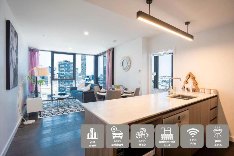 Riverside 1BR in South Brisbane Walk to South Bank & Cultural Icons Cordelia12304-1 - Ferienwohnung Brisbane