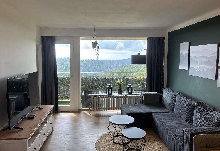 Ferienwohnung Platzhirsch 314 im Harz mit Pool, Sauna & schöner Aussicht in Braunlage-Hohegeiß - B&B Braunlage