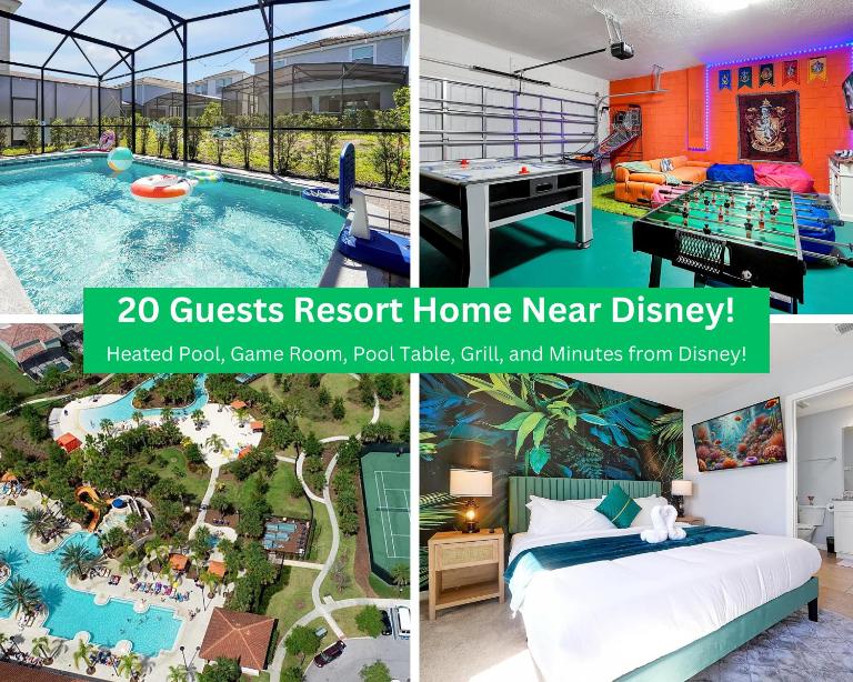 NEW 5 bed 4 bath, 20 Guests Resort Near Disney W PS5,BBQ, Pool - Chambres d'hôtes Davenport