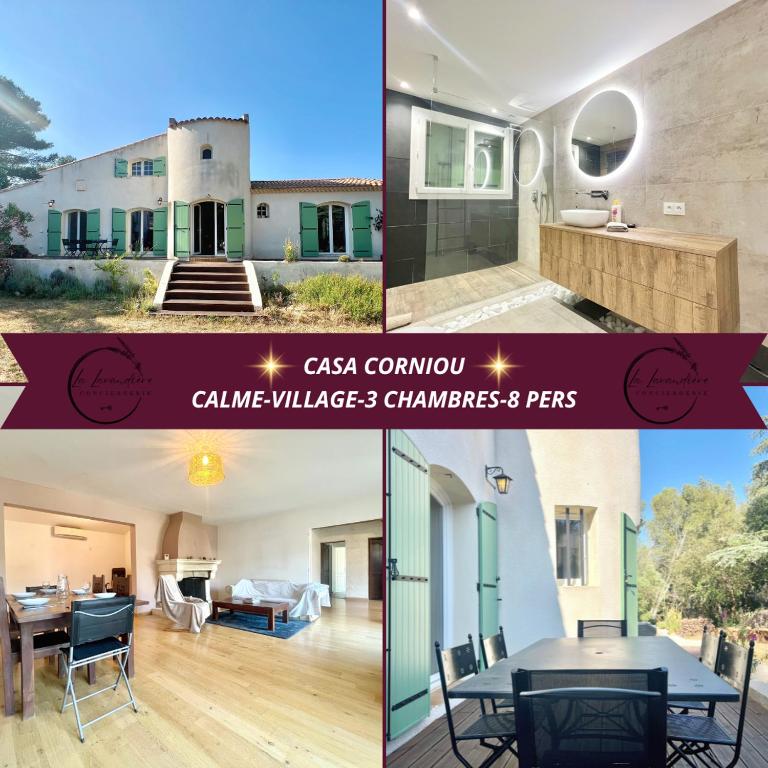Casa Corniou - Calme, Village Provençal, 3 chambres, 2 SDB, 8 personnes - B&B Cornillon-Confoux