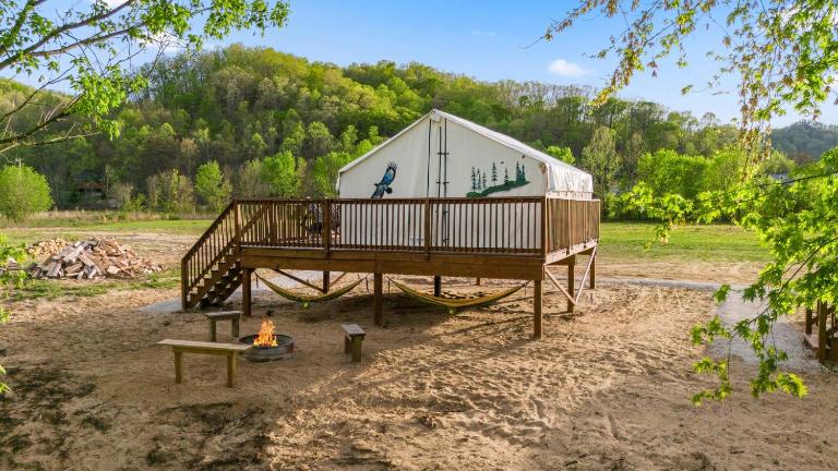 Glamping Tent/Red River Access/2 Queen Beds - B&B Stanton