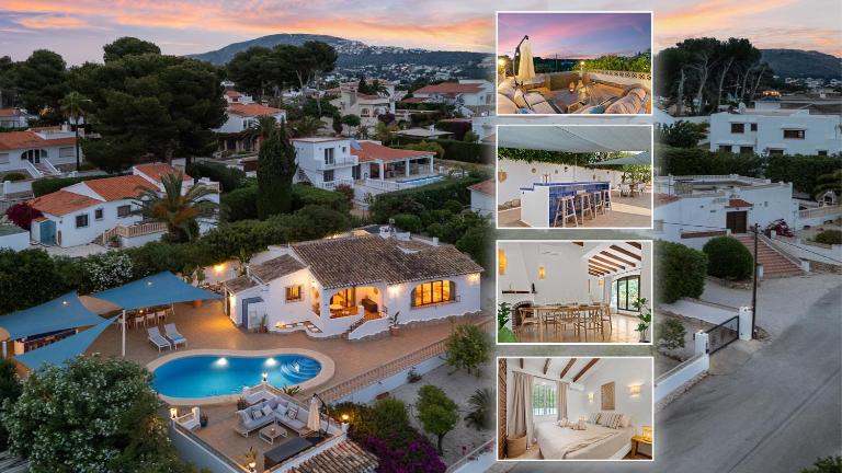 Villa Sunset Moraira mit eigenem Pool, Strandnähe, Klimaanlage, Heizung, Outdoor-Küche, Grill - B&B Teulada
