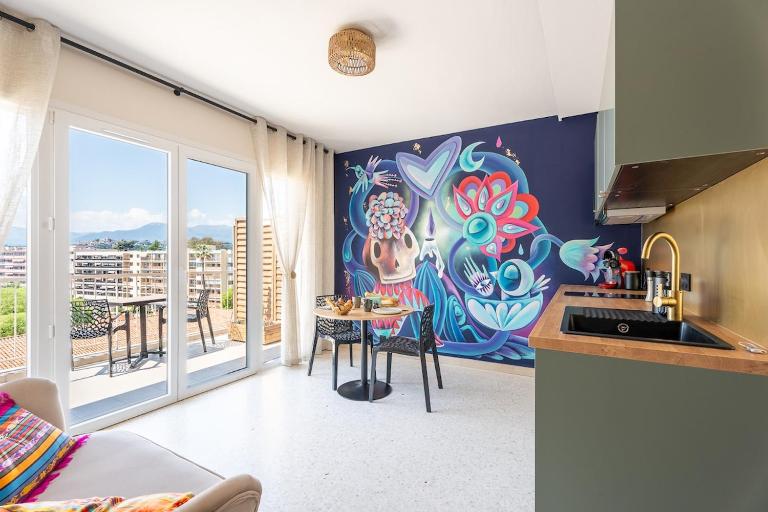 Art Mexicain - Terrasse - Calme - Mer à 1min a pied - B&B Cagnes-sur-Mer