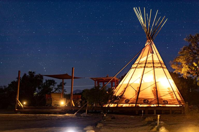 Enchanting Glamping Tipi in the Mojave Desert near Las Vegas, Nevada - B&B Sandy Valley