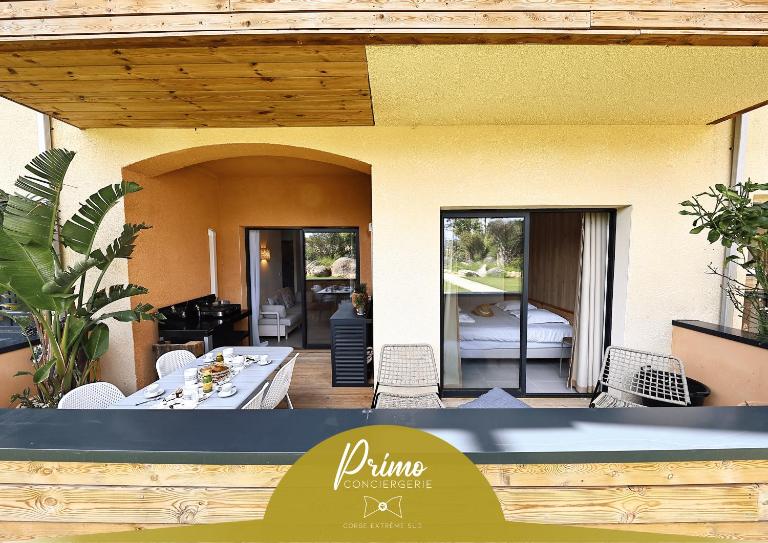 U Bellu Paradisu - T3 vue mer, piscine, plage privé - B&B Pianottoli-Caldarello