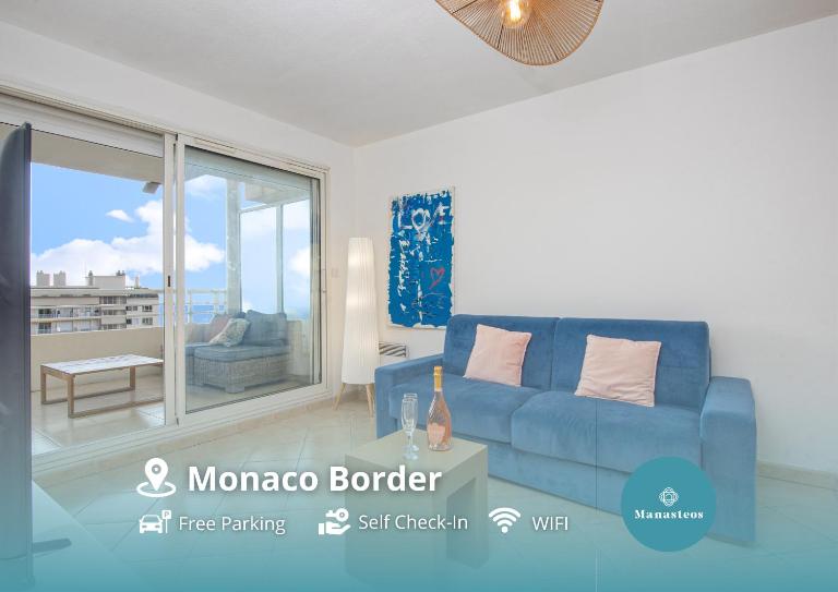 5mn Monaco - Terrasse vue mer - Parking - EA - B&B Beausoleil