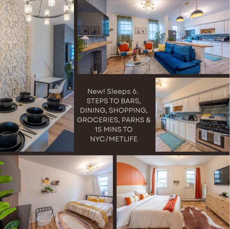Stylish 2 BD Apt-18 mins from NYC-Steps away Bus stop, Restaurants, Groceries - B&B Jersey City