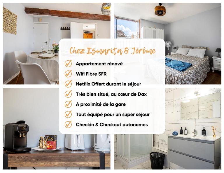 Chez Ismarita & Jérôme - Tout Dax à pied - Wifi - Ferienwohnung Dax