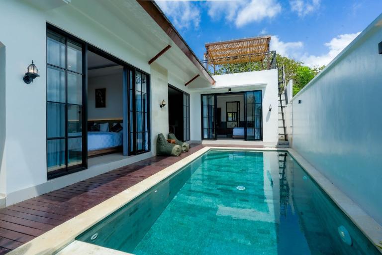 Anjoe Villa New Modern 2BR Villa with Private Pool & Rooftop - B&B Ungasan