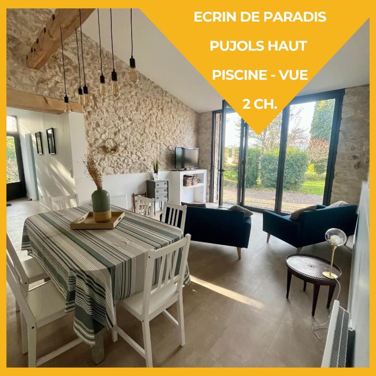 Ecrin de paradis Pujols HAUT Piscine-VUE - Chambres d'hôtes Pujols