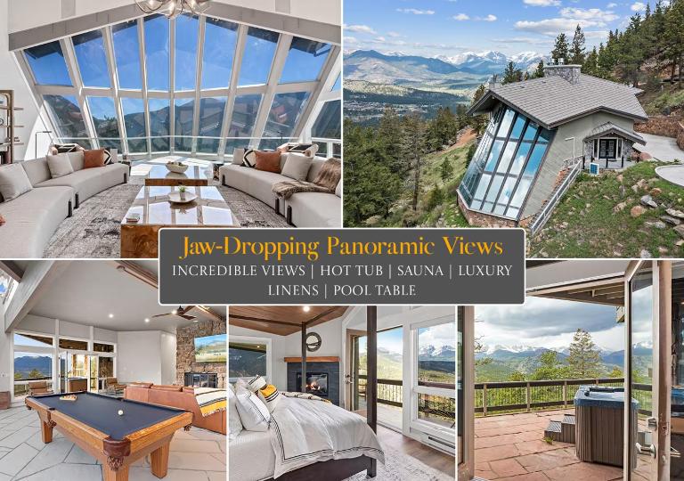 Casa de Cristal-Epic Views-HotTub-Sauna-Sleeps 10-Luxury Linens-Stocked Kitchen - B&B Estes Park