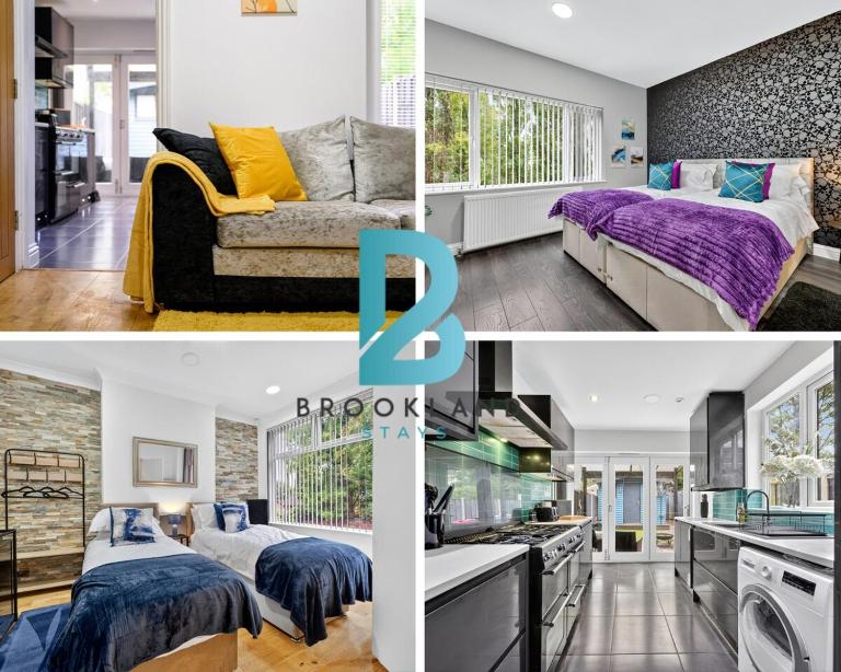 Four Bedroom House Free Wifi Garden Sleeps 7 Salford - B&B Manchester