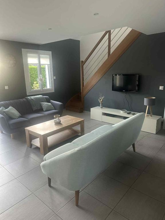 Maison 3 chambres a 5 min de la mer - B&B Étalondes