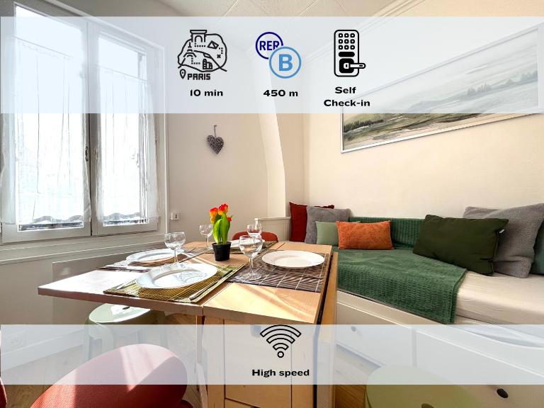 Primavera : Beau 2-pièces proche Paris, RER B 450m - B&B Gentilly