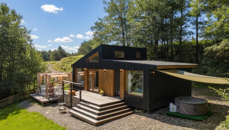 KOCIEWSKA DACZA - komfortowy, całoroczny domek z jacuzzi, POMORSKIE, RZEKA, LASY, ŁĄKI, natura - Chambres d'hôtes Pogódki