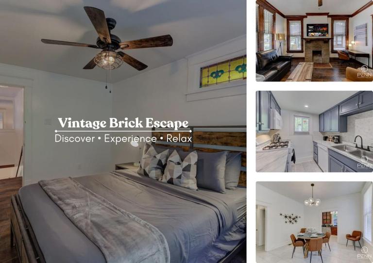Spacious 3-in-1 Vintage Brick Escape - Bed and Breakfast Memphis