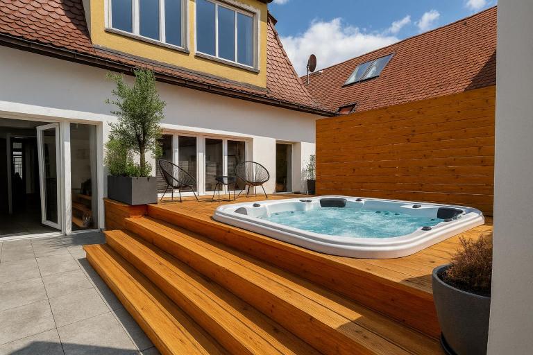 NAMASTÉ Homes - Luxus-Apartment mit Whirlpool & Garage - Chambres d'hôtes Bad Windsheim
