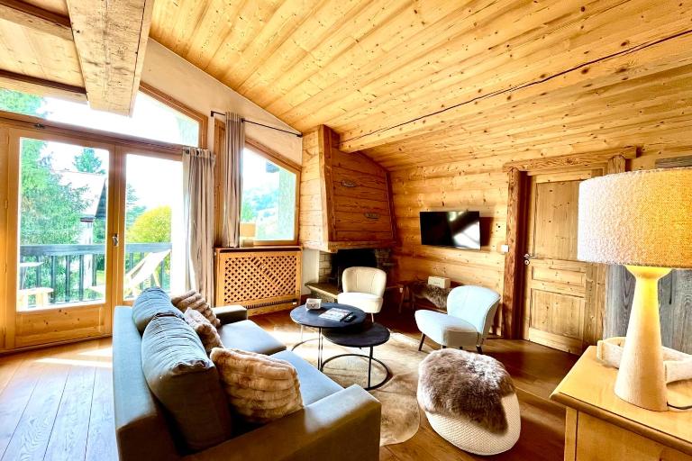 Charming Alpine Apartment in Megève Mountain View - Chambres d'hôtes Megève