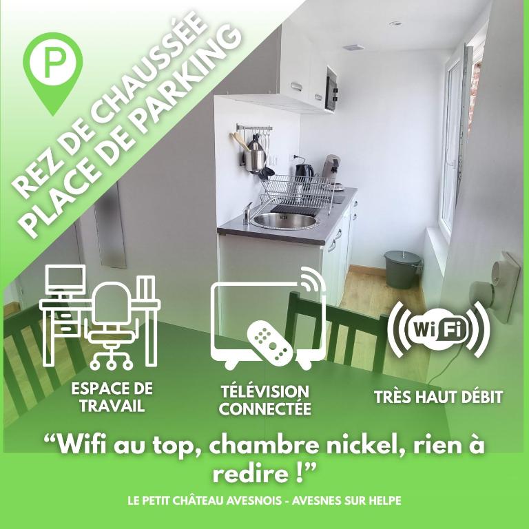 Le petit Château Avesnois - Studio en rez-de-chaussée - B&B Avesnes-sur-Helpe