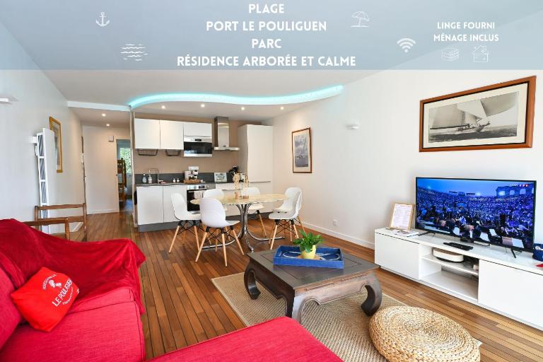 Le Navire-Plage du Nau-Parc-Résidence calme-Garage - B&B Le Pouliguen