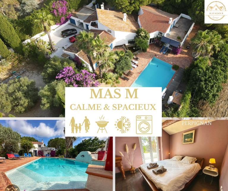 MAS M - Villa d'exception - Piscine - Jeux Enfants - BBQ - Plancha - Cheminée - Calme - 5 Chambres - SUDSEJOURCONCIERGERIE - B&B Perpignan
