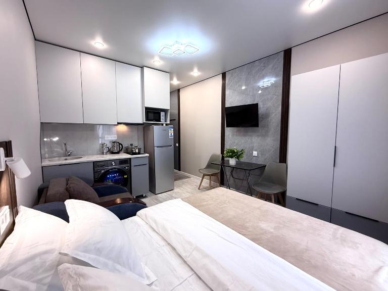 Квартира- студия Раимбек 16-2 & питьевая вода - Bed and Breakfast Almaty