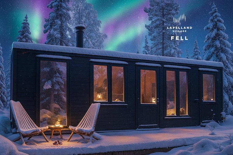 Lapland Landscape XL Cabin with Nature View, Sauna, Fireplace & Kitchen, Sodankylä, Luosto, Fell Village - Bed and Breakfast Luosto