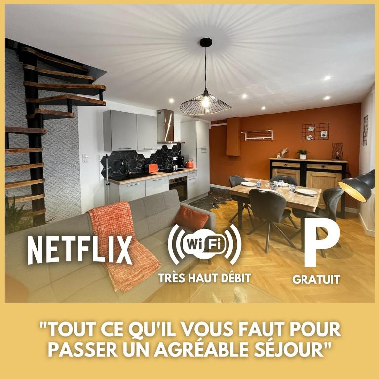 Parenthèse Bressane - duplex 4 personnes parking - B&B Bourg-en-Bresse