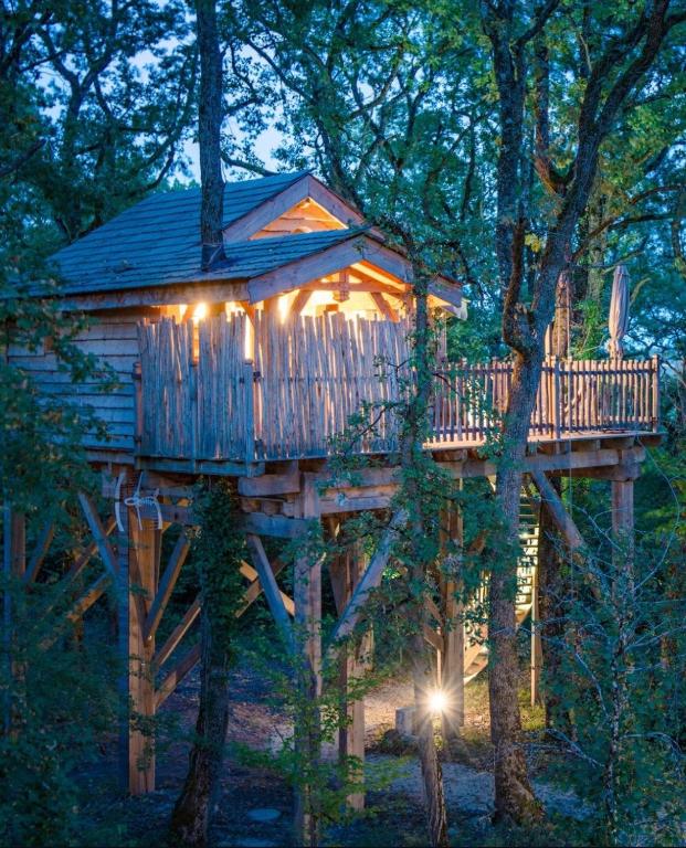Domaine de Pech et Lafon Cabanes avec SPA privatif dans les arbres - B&B Clairac