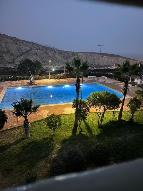 Appartement vue sur piscine et jardin résidence tafoult imi oadaar - Ferienwohnung Taghazout