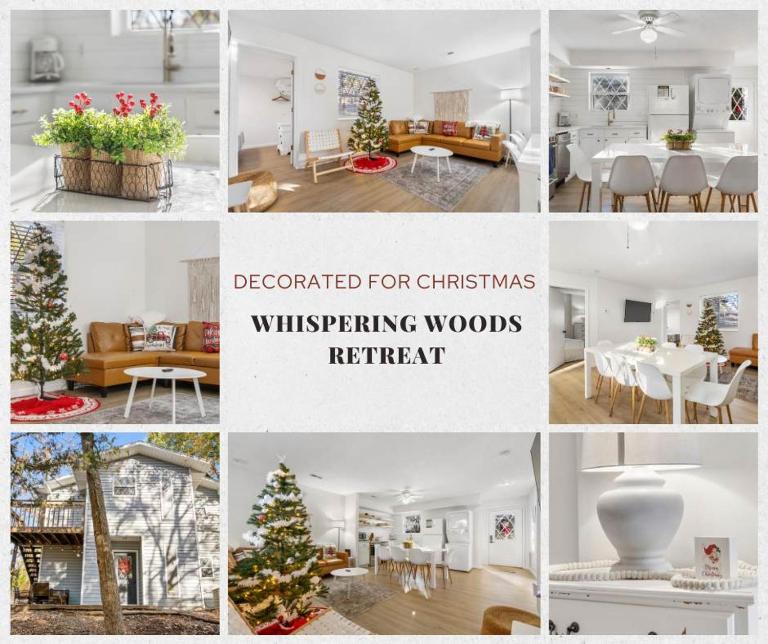 Whispering Woods Retreat - Decorated for Christmas - B&B Branson