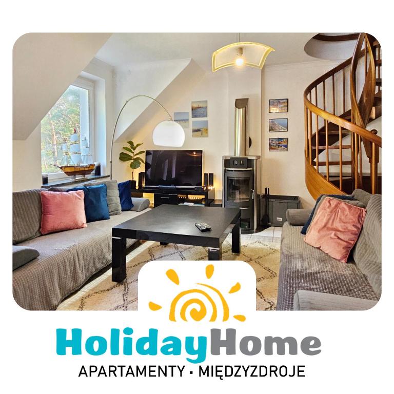 HolidayHomePL Apartament dwupoziomowy przy plaży z 2 balkonami, 2 łazienkami - Ferienwohnung Misdroy