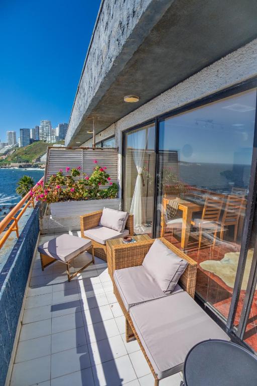 Reñaca en primera linea,terraza panoramica acceso directo a la playa - Ferienwohnung Viña del Mar