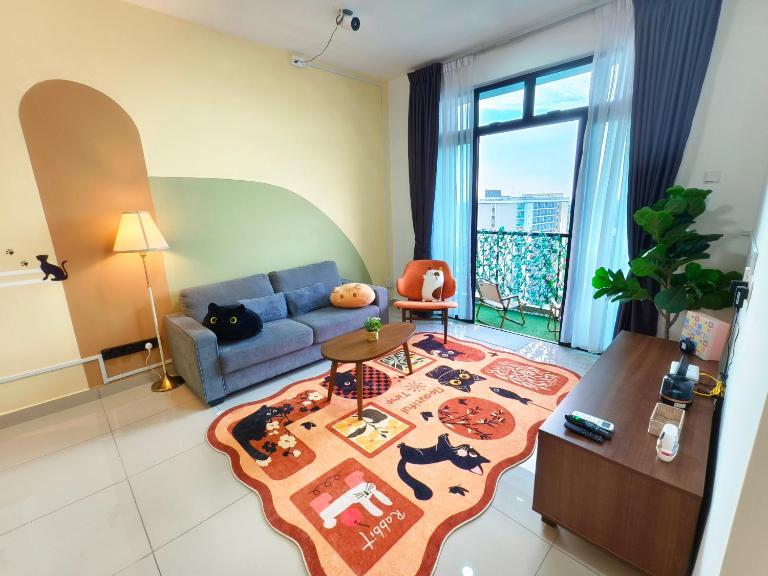 Desaru Meow Cat Theme 3BR Kids Frv 8pax Pet Friendly, 2 Cpark Netflix I Highest Floor Unblock View - B&B Bandar Penawar
