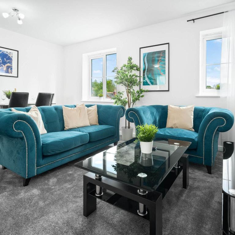 Stylish Two Bed Apartment - Private Parking - Smart TV - Netflix 39M - B&B Birmingham