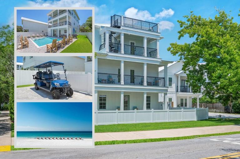 2 Blocks to the Beach! Pool & Golf Cart, Sleeps 21 - Ferienwohnung Destin