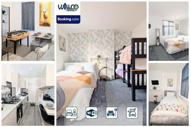 Perfect for Projector, Relocators & Contractors - 3 BDR By WillCo Property Short Lets & Serviced Accommodation Leicester - B&B Leicester