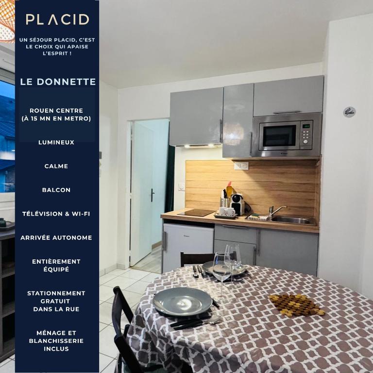 Le Donnette - Appt lumineux - accès métro Rouen - B&B Le Petit-Quevilly