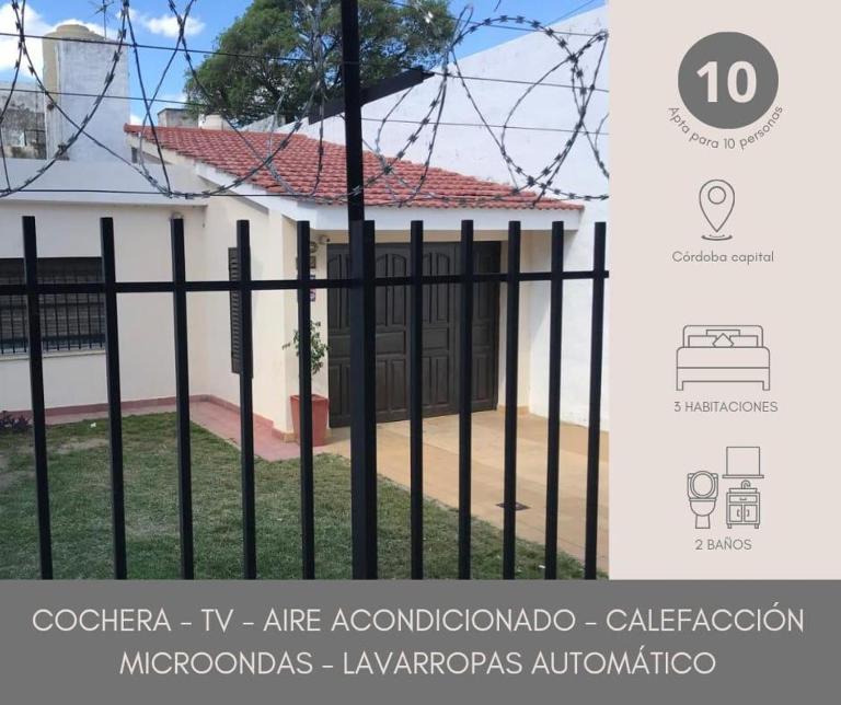 casa para 10 exc ubicacion garage 3 autos - Ferienwohnung Córdoba
