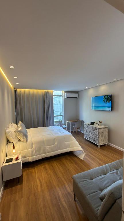 Apto 711 - Elegância com vista parcial da Praia - Chambres d'hôtes Santos