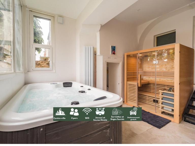Hôtel Lefort - La Suite Impériale - Jaccuzi Sauna illimité - jardin - B&B Guingamp