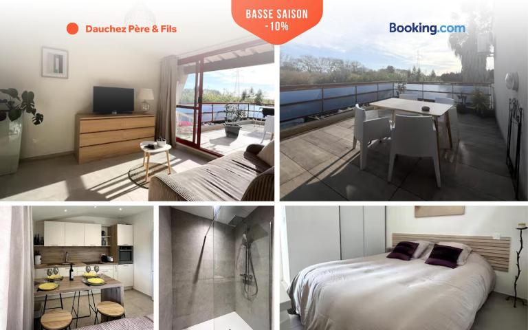 F2 4 pers - Clim - Parking - SPA - 10min Arles - B&B Arles