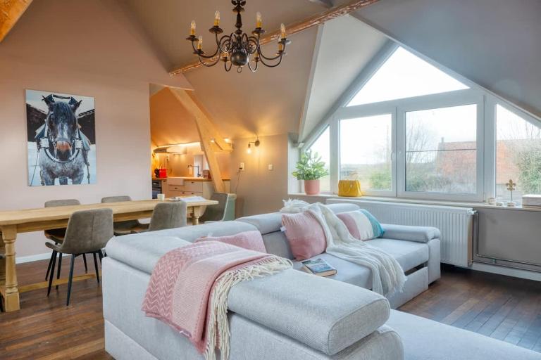 Cozy apartment with stunning view over the fields - B&B De Haan