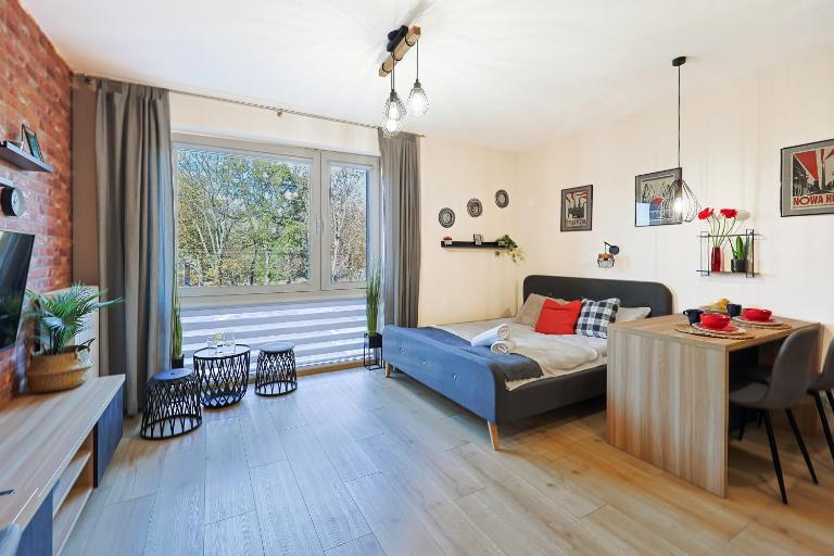 Heart of Łódź, Manufaktura, Studio - Ferienwohnung Łódź