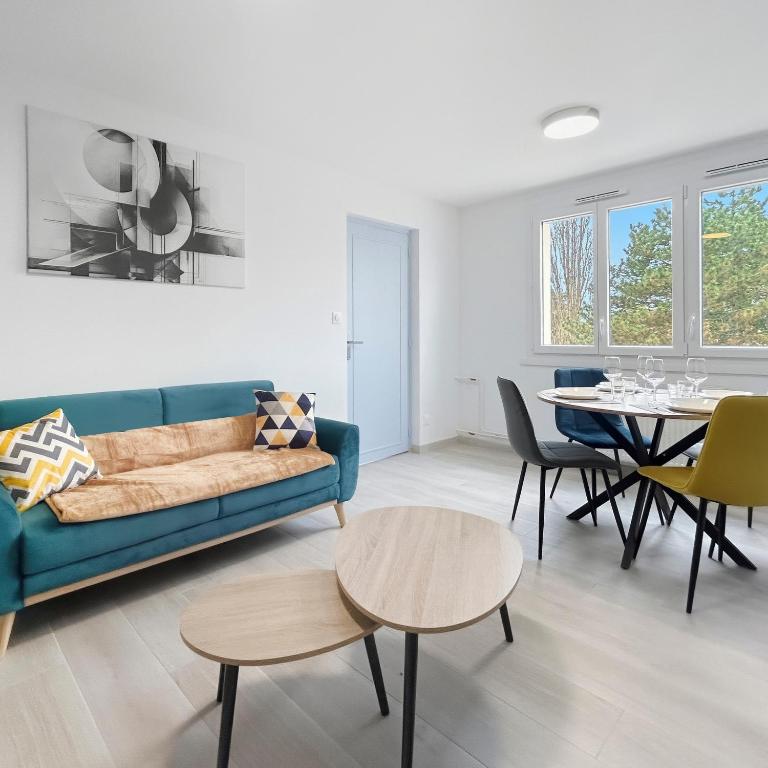 Appartement lumineux, épuré avec balcon et parking - B&B Chalon-sur-Saône