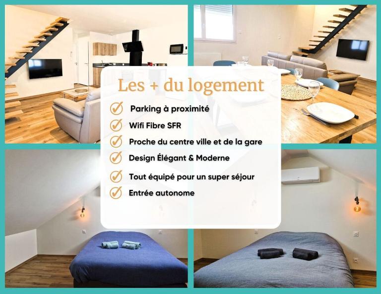 Appartement 3 chambres - B&B Montceau-les-Mines