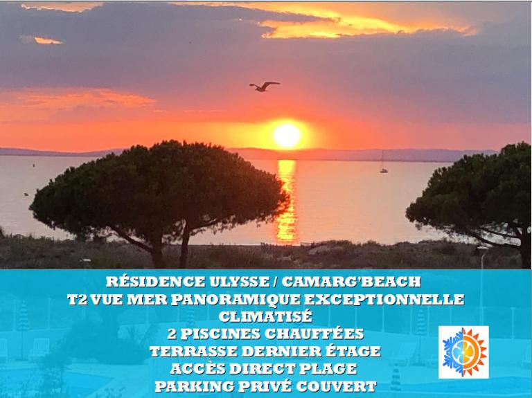 CAMARG'Beach Vue mer-Piscines-Plages-Tennis-Parking-4PERS - B&B Le Grau-du-Roi