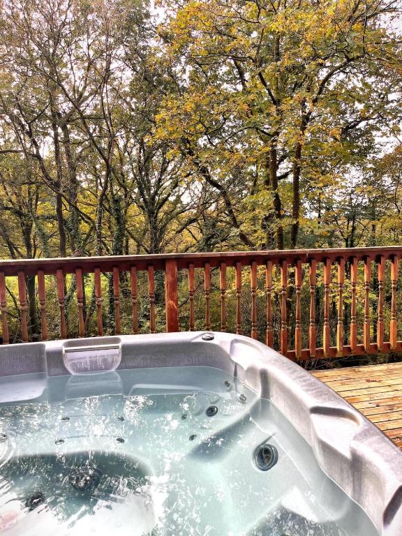 Sleeping Tree Lodge - Kaowood - Private Hot Tub - B&B Meidrim