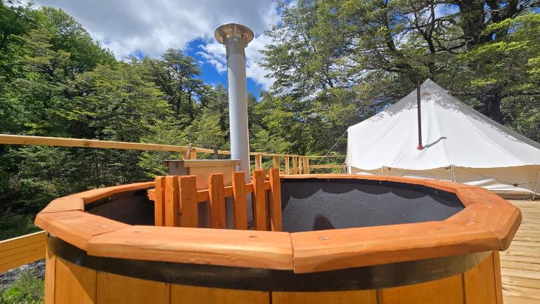 Tinaja, río y bosque en Conguillío - B&B Curacautín