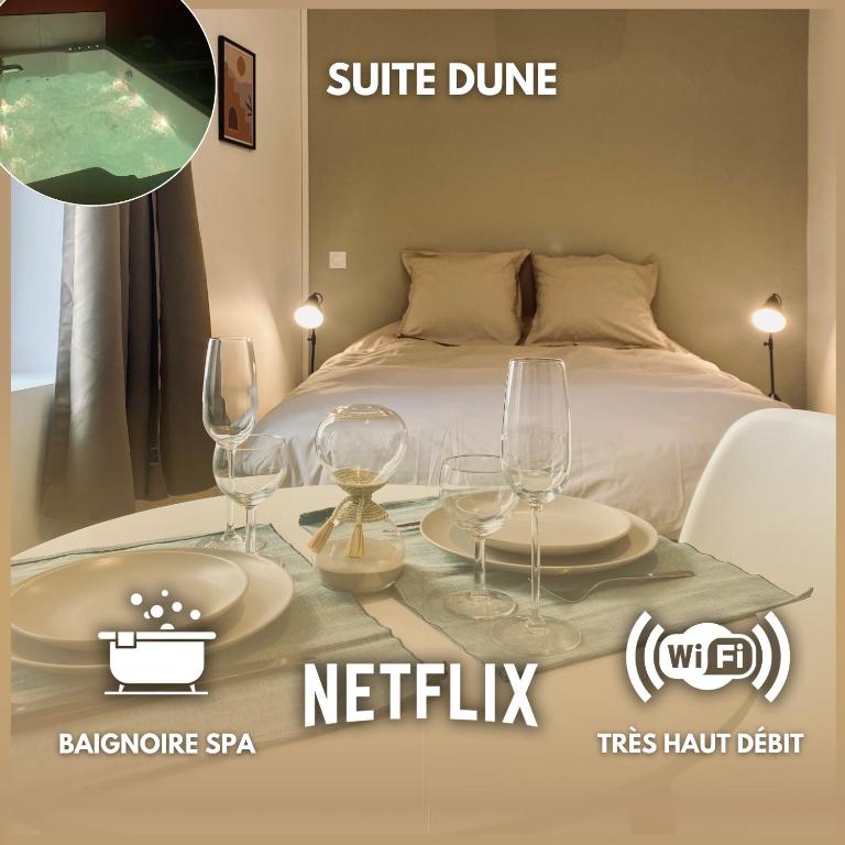 Suite Dune - Escapade Romantique avec Jacuzzi Privé - Ferienwohnung Montargis